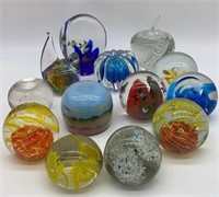 Vintage Paperweight Collection - 13pcs