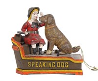 Cast Iron Speaking Dog Mechanical Bank