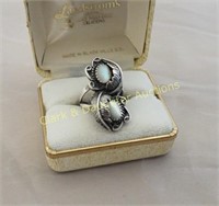 Silver and Moonstone ring, size 5 *RESERVE*