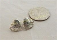 Sterling Silver pierced earrings, Vintage Mexico
