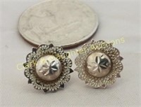 Sterling Mexico Medallion earrings