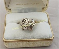 14K ring with diamonds, size 5*RESERVE*