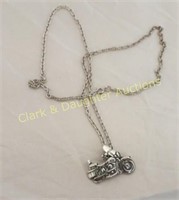 Harley Davidson necklace, 24" chain