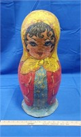 Early Paper Mache Russian Doll
