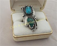 Silver & Turquoise ring size 4 1/2*RESERVE*