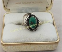 Silver & Turquoise Ring size 6 1/2