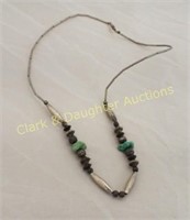 Vintage necklace silver & turquoise beads