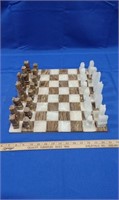 Nice Polished Onyx Chess Set