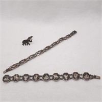 Siam Sterling Bracelets + Elephant Cufflink