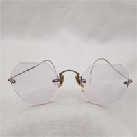 Antique / Vtg Spectacles w/ 10K Plate Frame