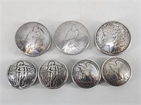 Conchos - Resemble Silver Halves & Silver Dollars