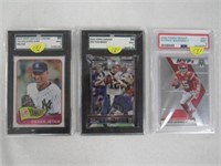 3 DIFF. STAR CARDS - EACH GRADED MINT 9: