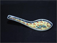 Vintage Dragon Chinese Soup Spoon Hand painted