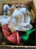 Box of misc towels