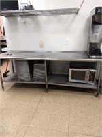 S/S Prep Table with bottom shelf