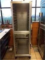 Aluminum 2 Door Storage Cabinet, holds ½ size bakh