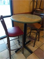 3 High Top Tables (30” diameter) w/2 chairs