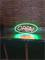 Electric Open Sign, 27”w x 13”h