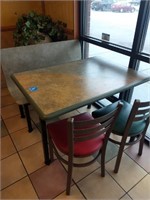 Handicap Booth (30”w x 42”d table) with 2 chairs
