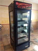 1 Door Bottle Cooler with bottle racks, 30”w x 30h