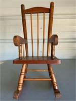 Wooden doll rocking chair