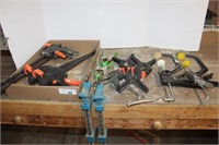 BOX OF VARIOUS CLAMPS