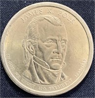 1845-1849- James K. Polk U.S. Dollar Coin