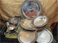 VARIETY OF SILVER PLATED SERVICE DISHES