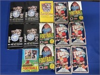 14 -1990-1991 UNOPENED FOOTBALL BOXES