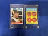 1963 TOPPS WILLIE STARGELL ROOKIE CARD & 1964 CARD