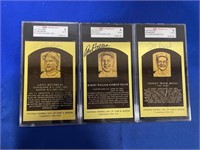 3- AUTOGRAPHED H.O.F POSTCARDS WITH STAN MUSIAL