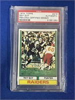 1974 PSA/DNA RAY GUY AUTOGRAPHED ROOKIE CARD