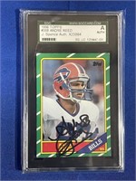 1986 SGC ANDRE REED AUTOGRAPHED ROOKIE CARD