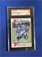 1973 SGC JACK YOUNGBLOOD AUTOGRAPHED ROOKIE CARD