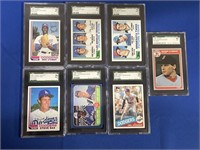 7- 1980'S ROOKIE CARDS WITH ROGER CLEMENS