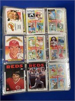 BINDER OF ASSORTED BASEBALL CARDS & STICKERS