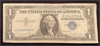 Series 1957A  Blue Seal One Dollar Bill