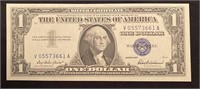 Series 1957 Blue Seal One Dollar Bill. Looks to