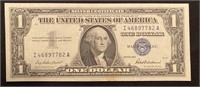 Series 1957 Blue Seal One Dollar Bill. Looks to