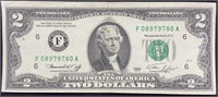 Series 1976 Jefferson Green Seal Two Dollar Bill