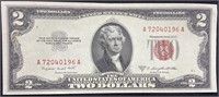 Series 1953B Jefferson Red Seal Two Dollar Bill