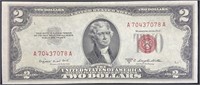 Series 1953B Jefferson Red Seal Two Dollar Bill