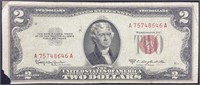 Series 1953C Jefferson Red Seal Two Dollar Bill