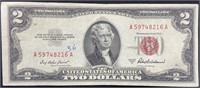 Series 1953A Jefferson Red Seal Two Dollar Bill
