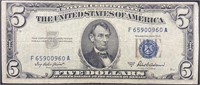 Series 1953A Lincoln Blue Seal Five Dollar Bill