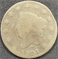 1821- Coronet Head One Cent
