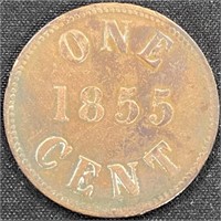 1855 - Fisheries and Agriculture One Cent