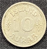 1940 - Iceland Aurar 10 coin