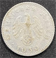 1939 Germany 50pf coin