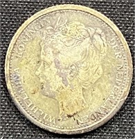 1905 - Netherlands 10 cents coin